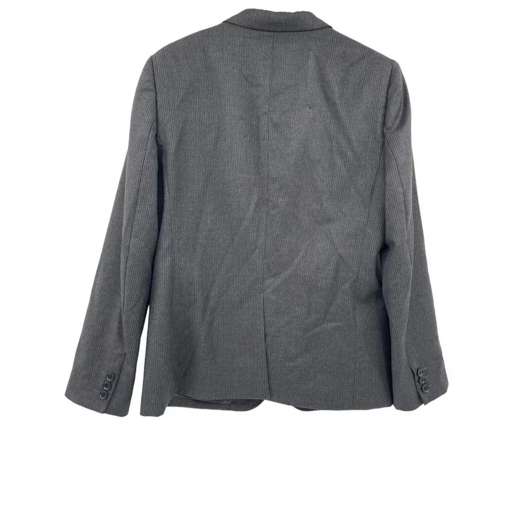 Dolce & Gabbana Women's Pin Striped Blazer Charcoal Gray Jacket Notch Lapel